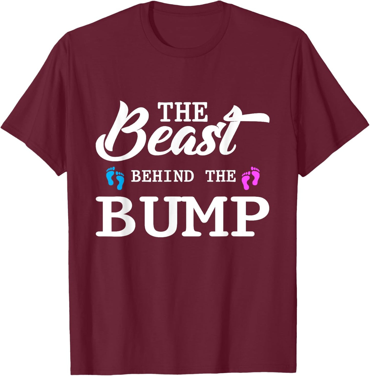 The Beast Behind The Bump T Shirt T-Shirt - T-Shirt | Maroon