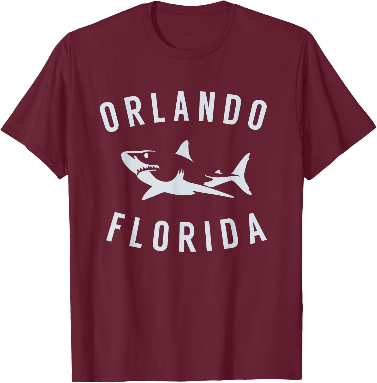 Orlando Florida T Shirt Shark FL Souvenirs T-Shirt - T-Shirt | Maroon