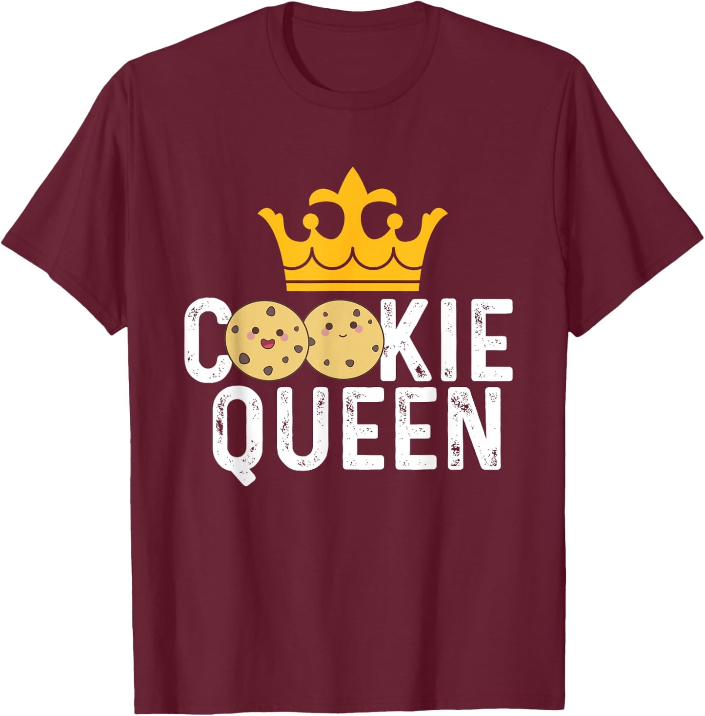 Cookie Queen - Cookie Lover Gift Cookie Baker Cookie Gift T-Shirt - T-Shirt | Maroon