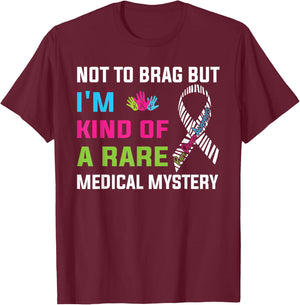 Rare Disease Awareness Day 2025 Rare Genes Zebra Ribbon T-Shirt - T-Shirt | Maroon
