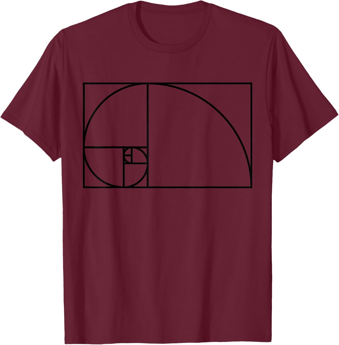 Fibonacci Sequence Golden Ratio Numbers T-Shirt - T-Shirt | Maroon
