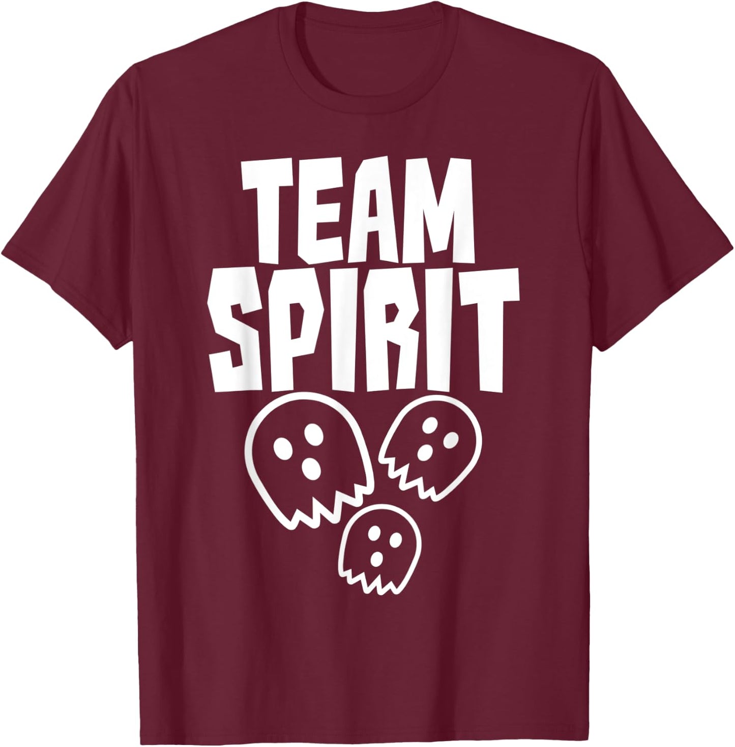 Funny Ghost Pun - Team Spirit - Halloween T-Shirt - T-Shirt | Maroon