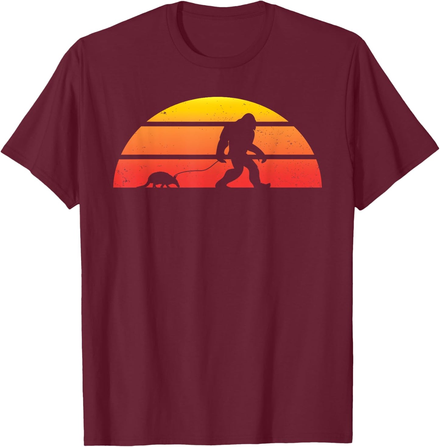 Bigfoot Armadillo Animal Outfit Sasquatch Gift Armadillo T-Shirt - T-Shirt | Maroon