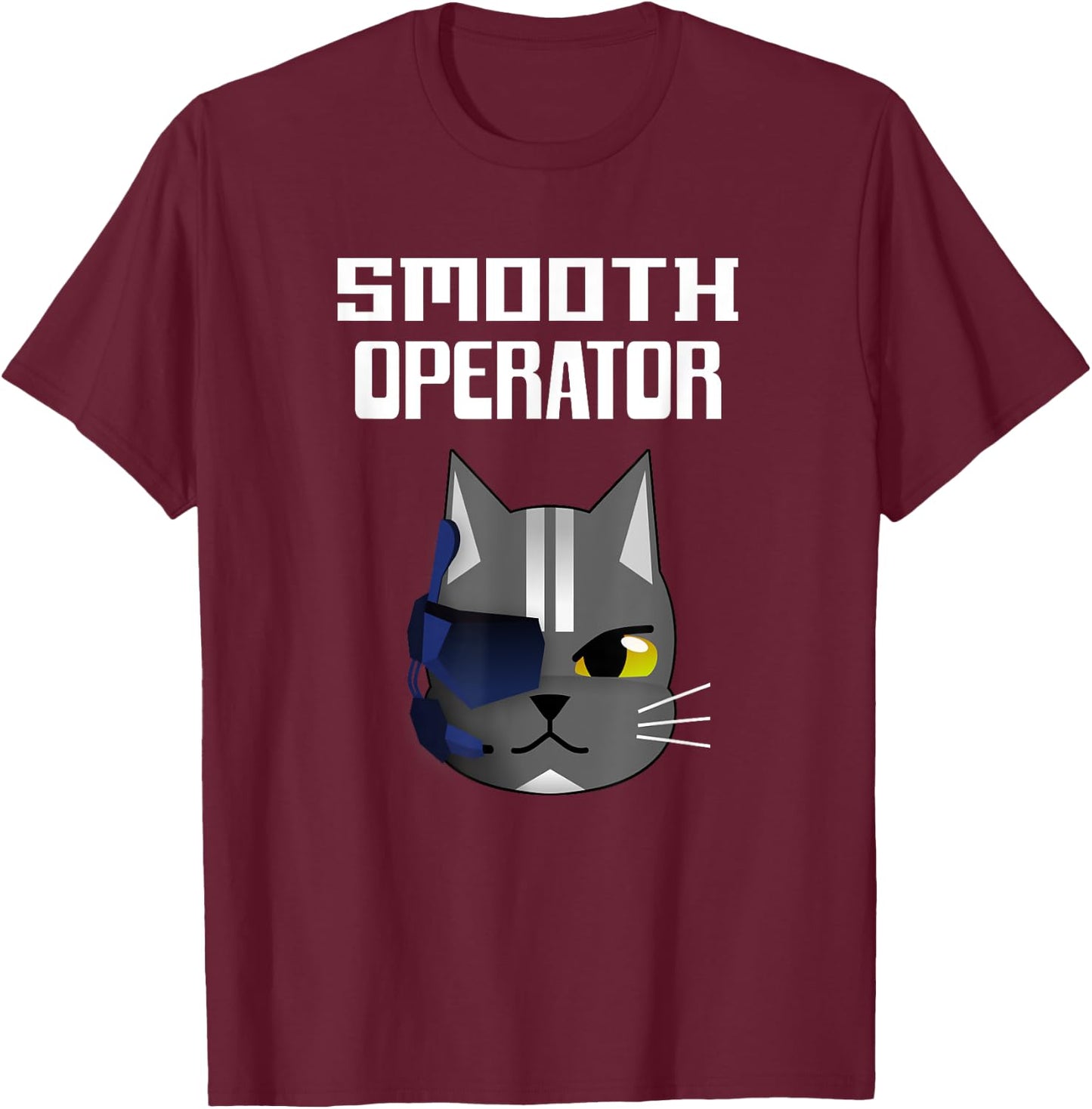 Funny Cat ; Smooth Operator Cat Shirt for Cat Lovers Women Kids T-Shirt - T-Shirt | Maroon