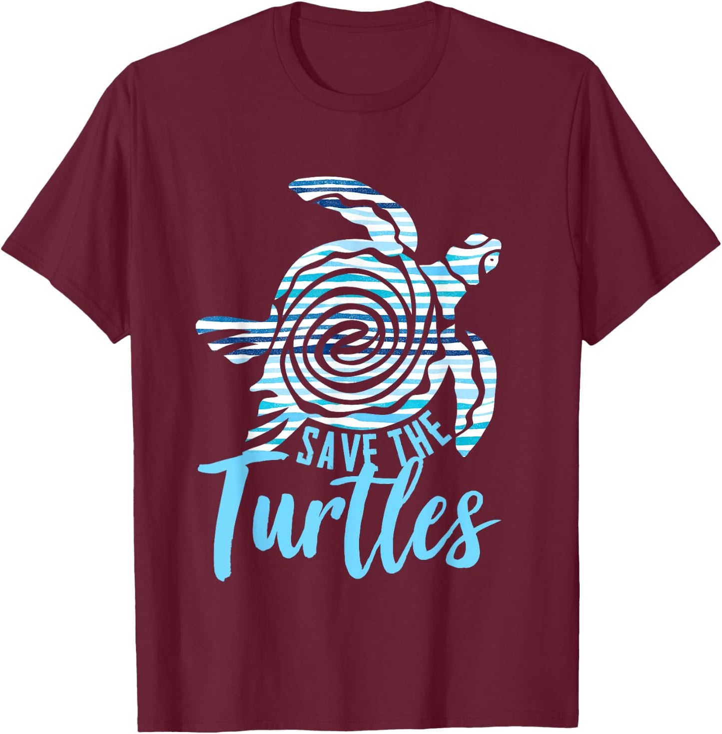 Save The Turtles T-Shirt - T-Shirt | Maroon