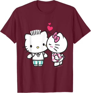 Hello Kitty and Dear Daniel Valentine Shirt T-Shirt - T-Shirt | Maroon