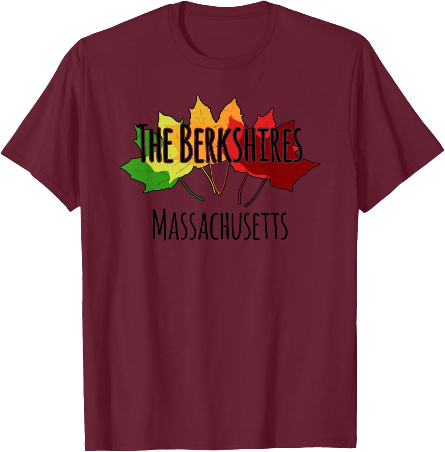 Foliage Watching - The Berkshires, Massachussetts T-Shirt - T-Shirt | Maroon