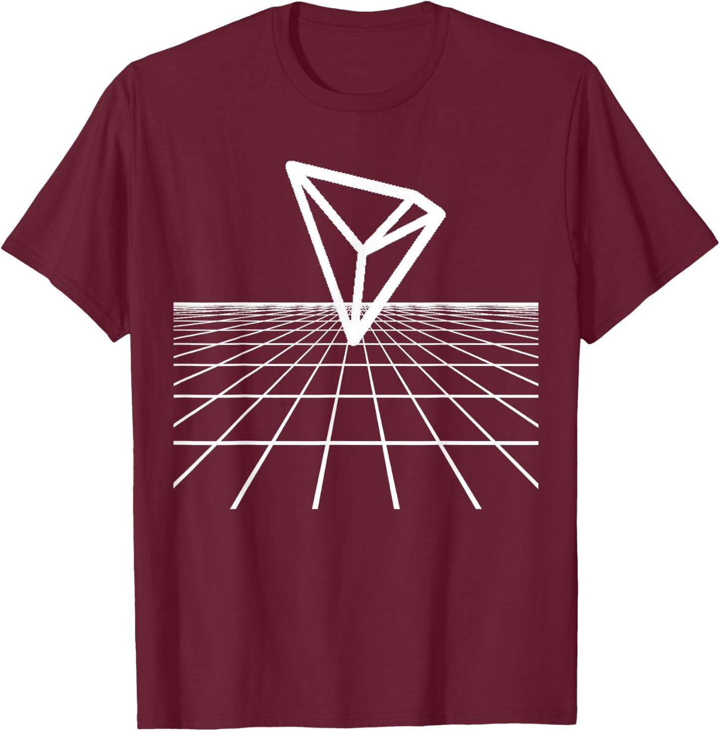 Tron Crypto Logo The Grid TRX T-Shirt - T-Shirt | Maroon