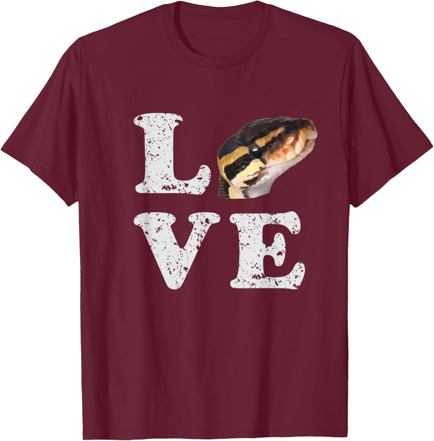 I Love my Ball Python | Pet Snake Lovers Gift T-Shirt - T-Shirt | Maroon