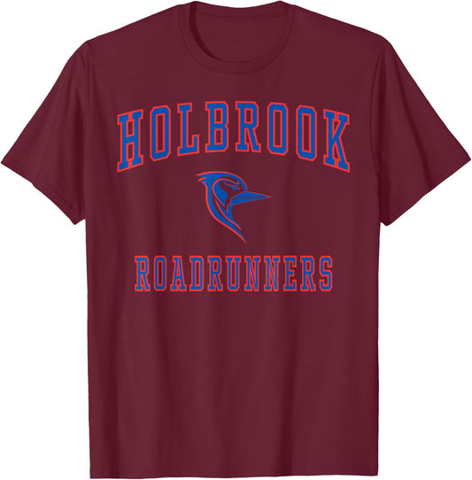 Holbrook High School Roadrunners C1 T-Shirt - T-Shirt | Maroon