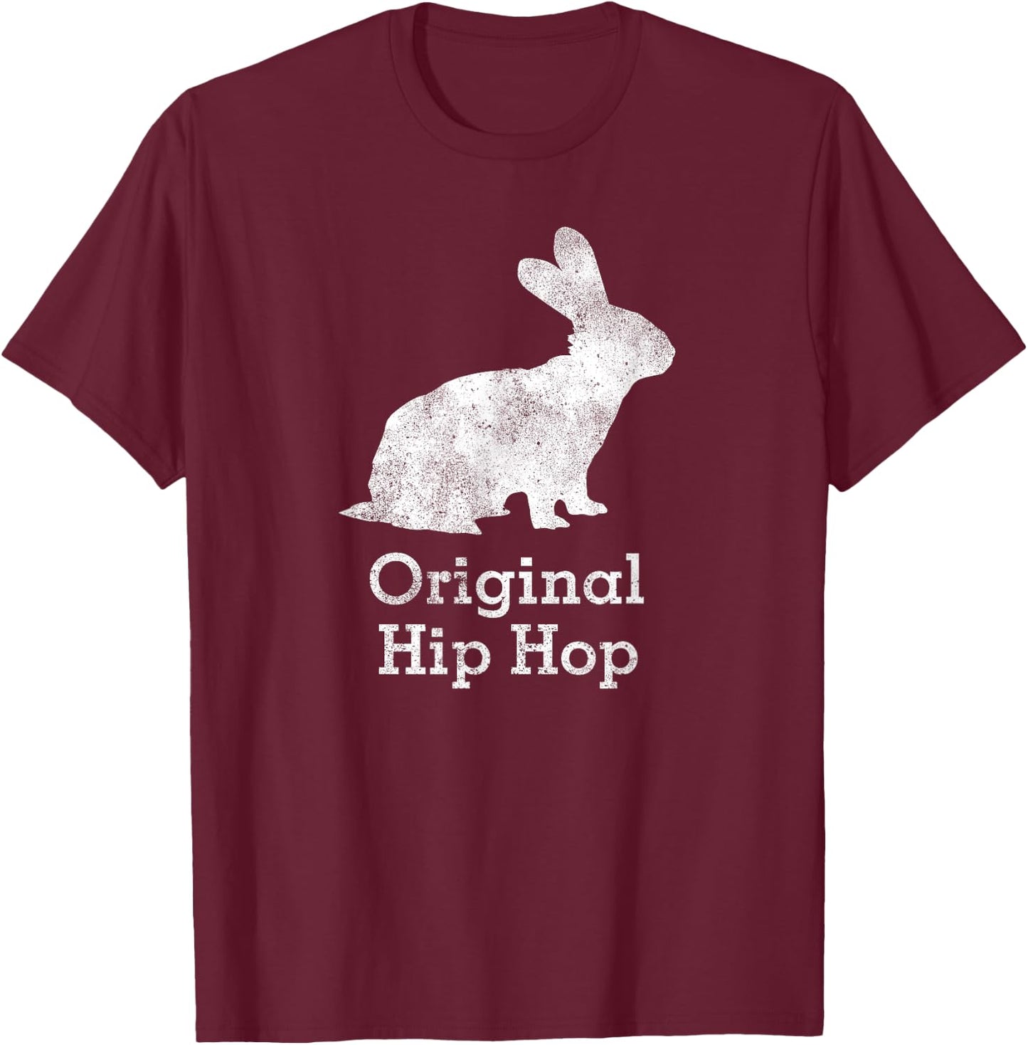 Vintage Bunny Rabbit Original Hip Hop Shirt T-Shirt - T-Shirt | Maroon