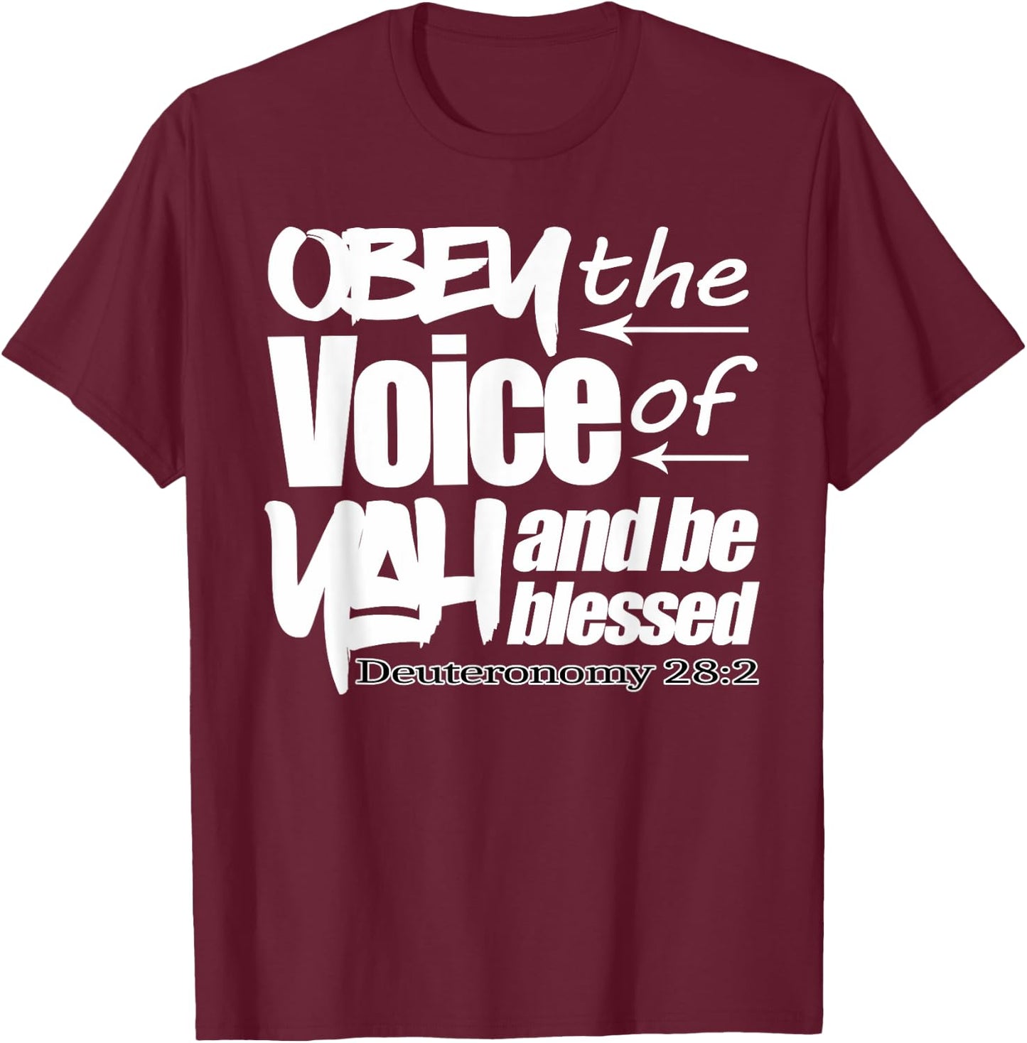 Hebrew Israelite Tribe Judah Torah Deut 28 Obey Yah T-Shirt - T-Shirt | Maroon