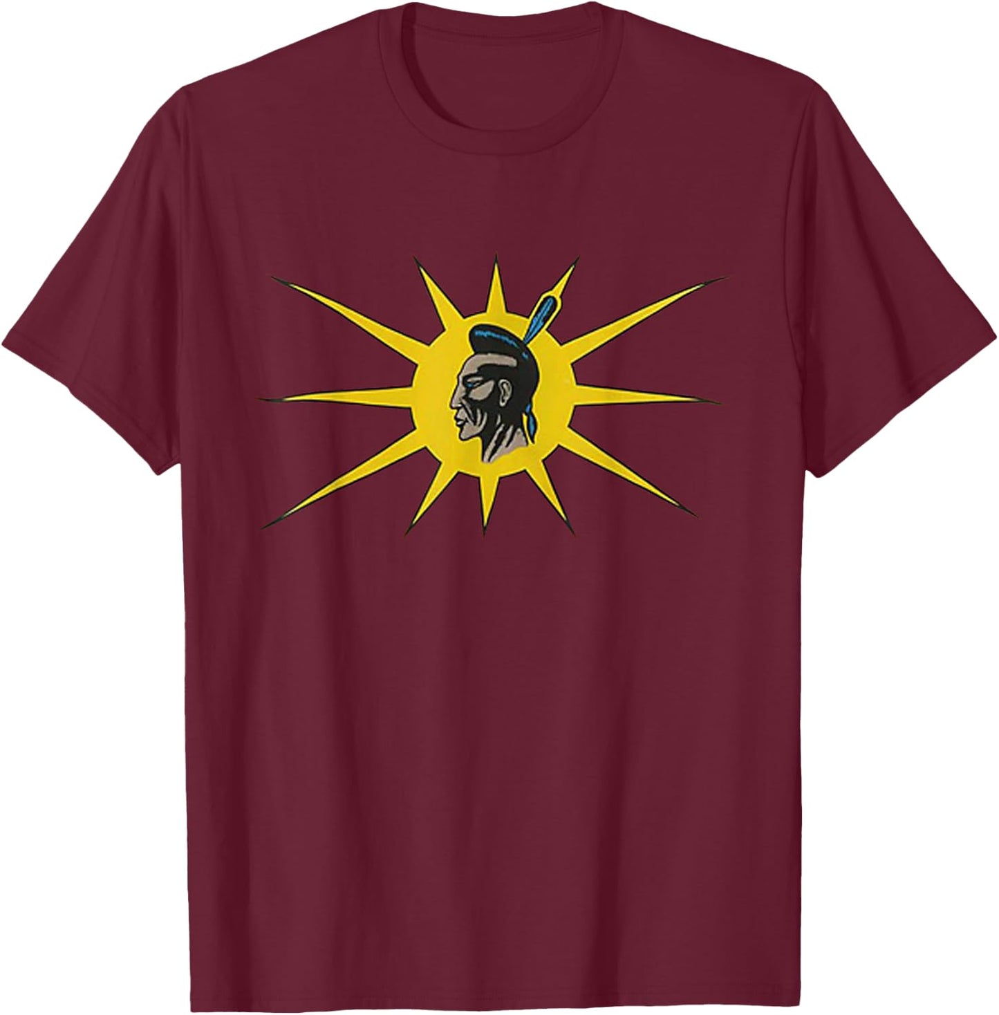Mohawk Nation Flag T-Shirt - T-Shirt | Maroon