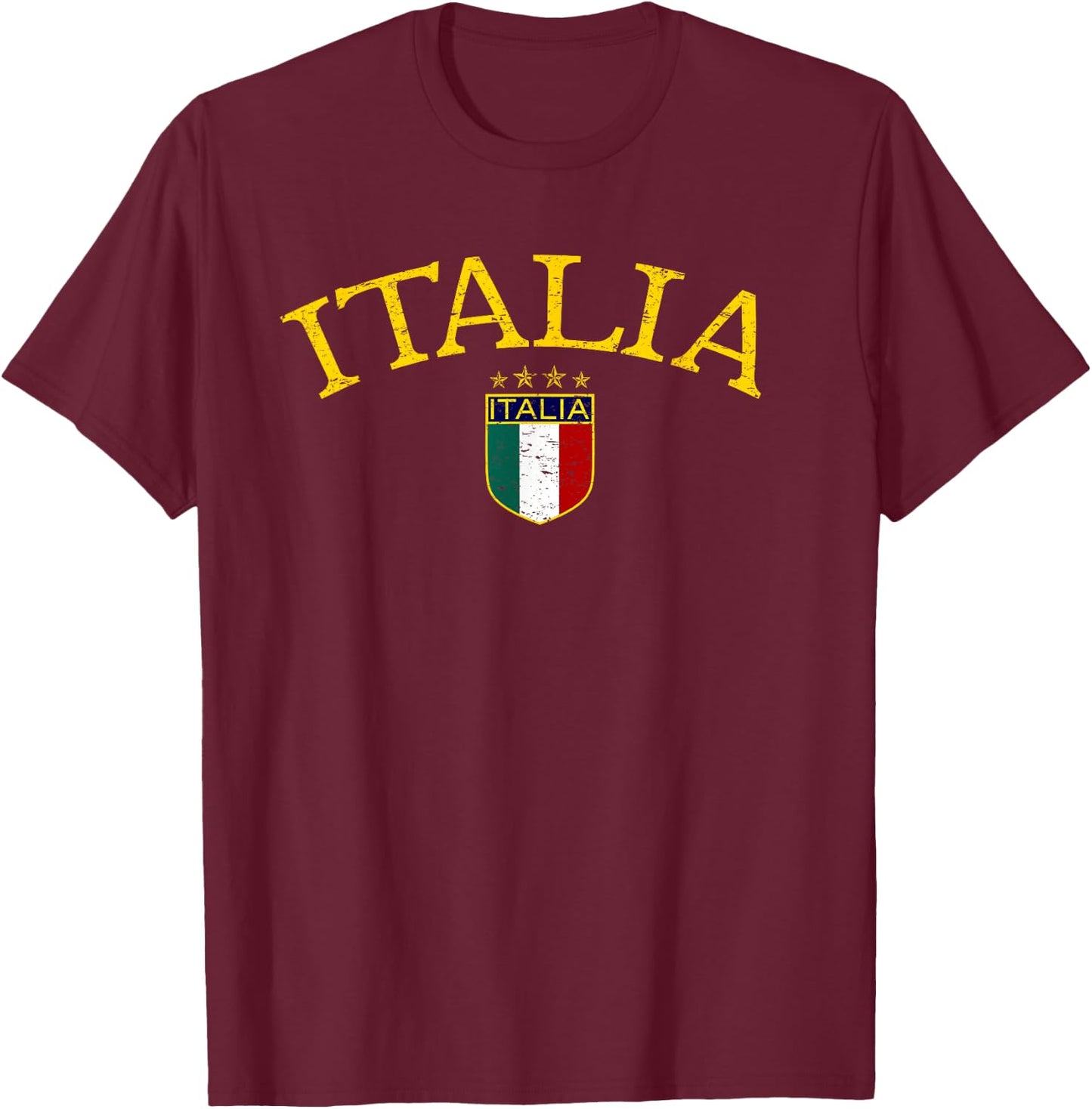 Vintage Italia Soccer T-Shirt - T-Shirt | Maroon