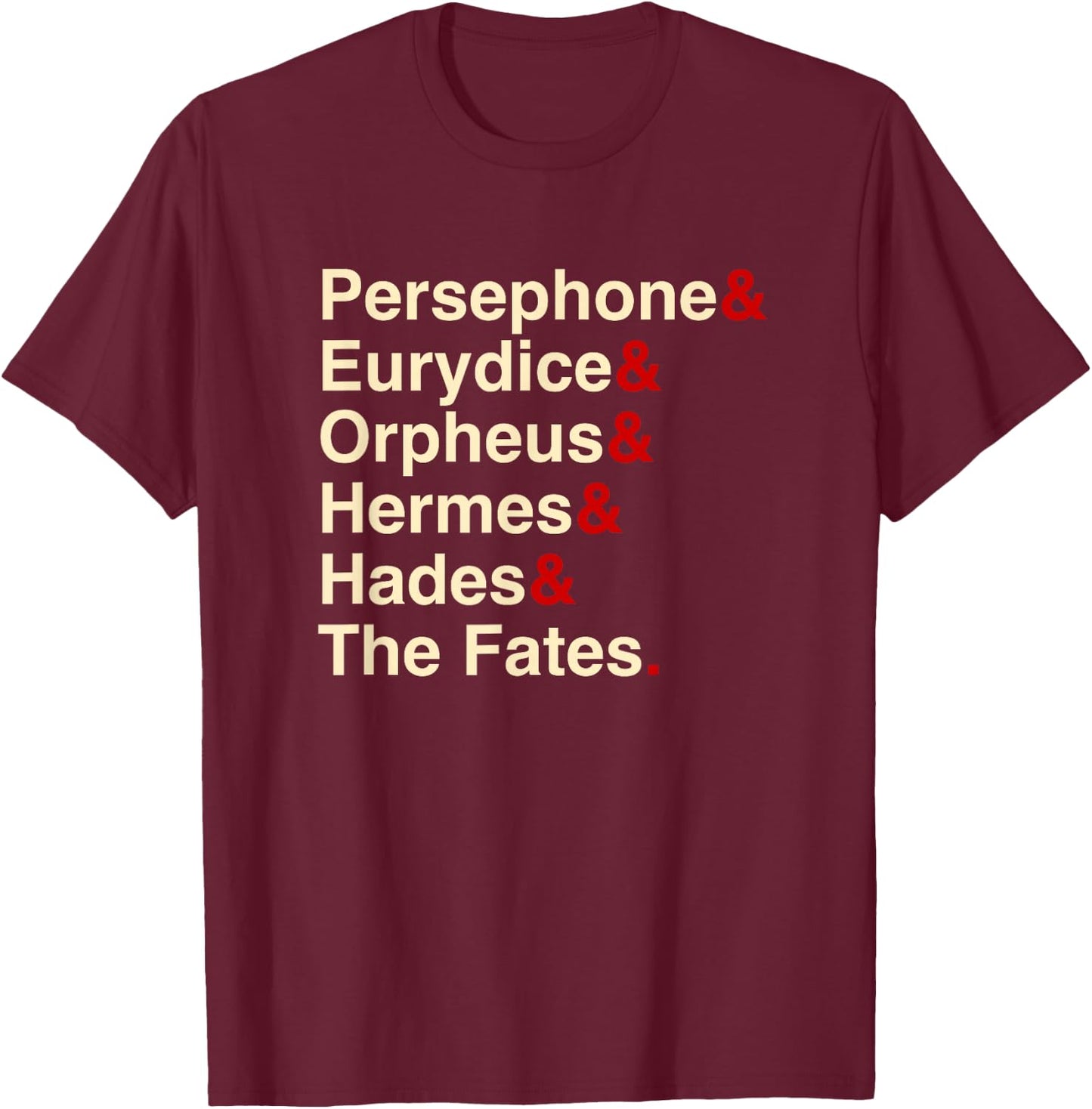 Hades, Orpheus, and Eurydice | Musical Theatre Shirts T-Shirt - T-Shirt | Maroon