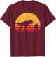 Bigfoot Walking Dinosaur Shirt, Sasquatch T Rex Walker T-Shirt - T-Shirt | Maroon