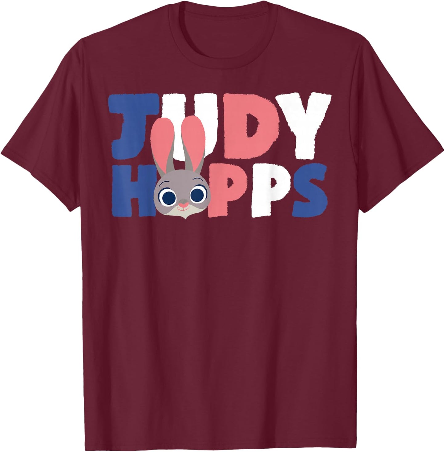 Disney Zootopia Judy Hopps Text Portrait Graphic T-Shirt - T-Shirt | Maroon