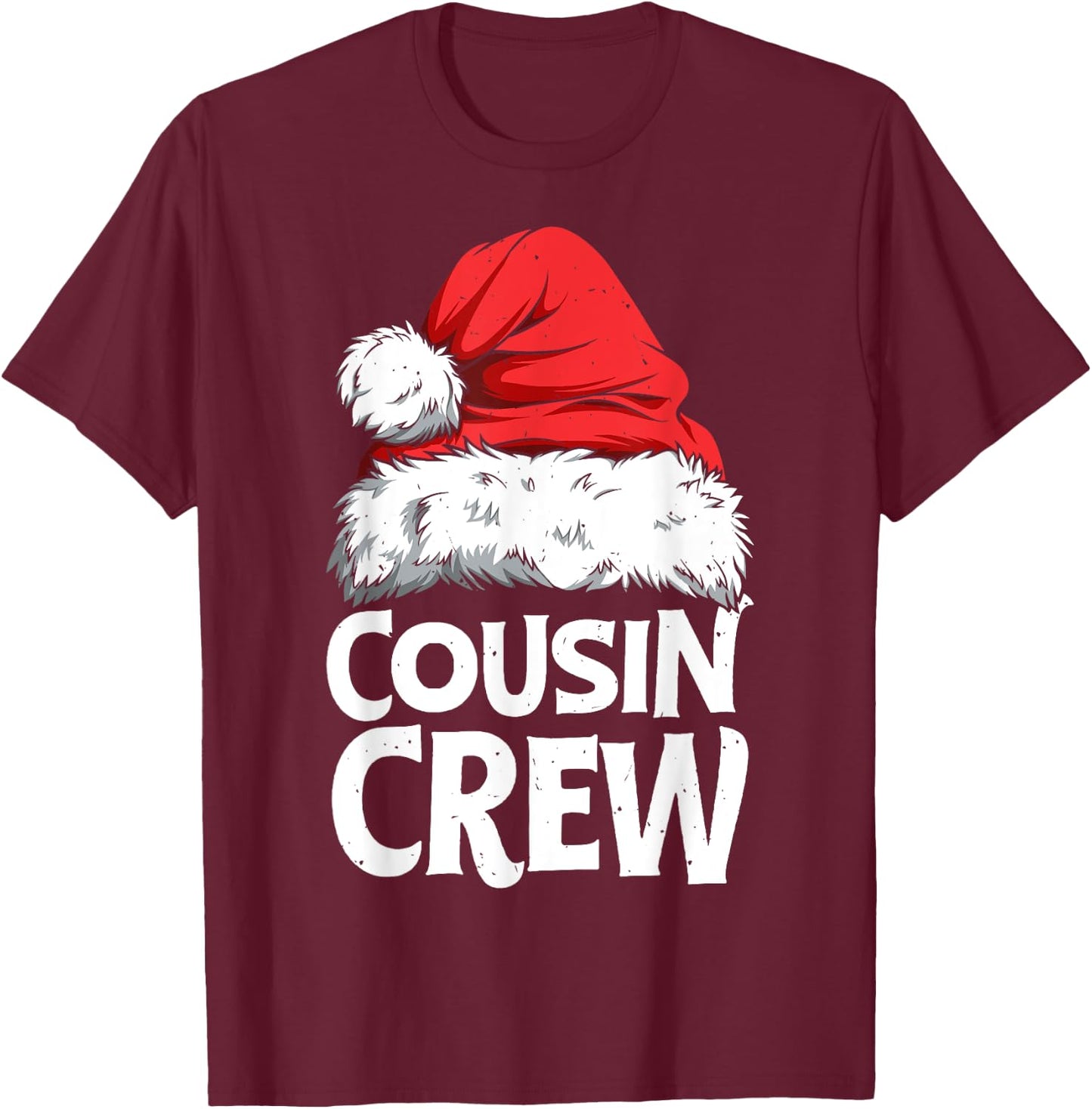 Santa Cousin Crew Christmas Family Matching Pyjamas Xmas Men T-Shirt - T-Shirt | Maroon