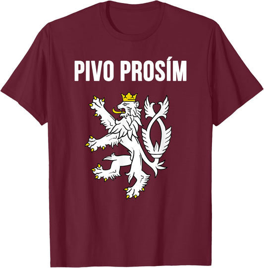 Beer Please in Czech Shirt Funny Czech Republic Souvenir T-Shirt - T-Shirt | Maroon