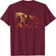 Cute Horse Lover Autumn Leaves Pony Animal Wildlife T-Shirt - T-Shirt | Maroon