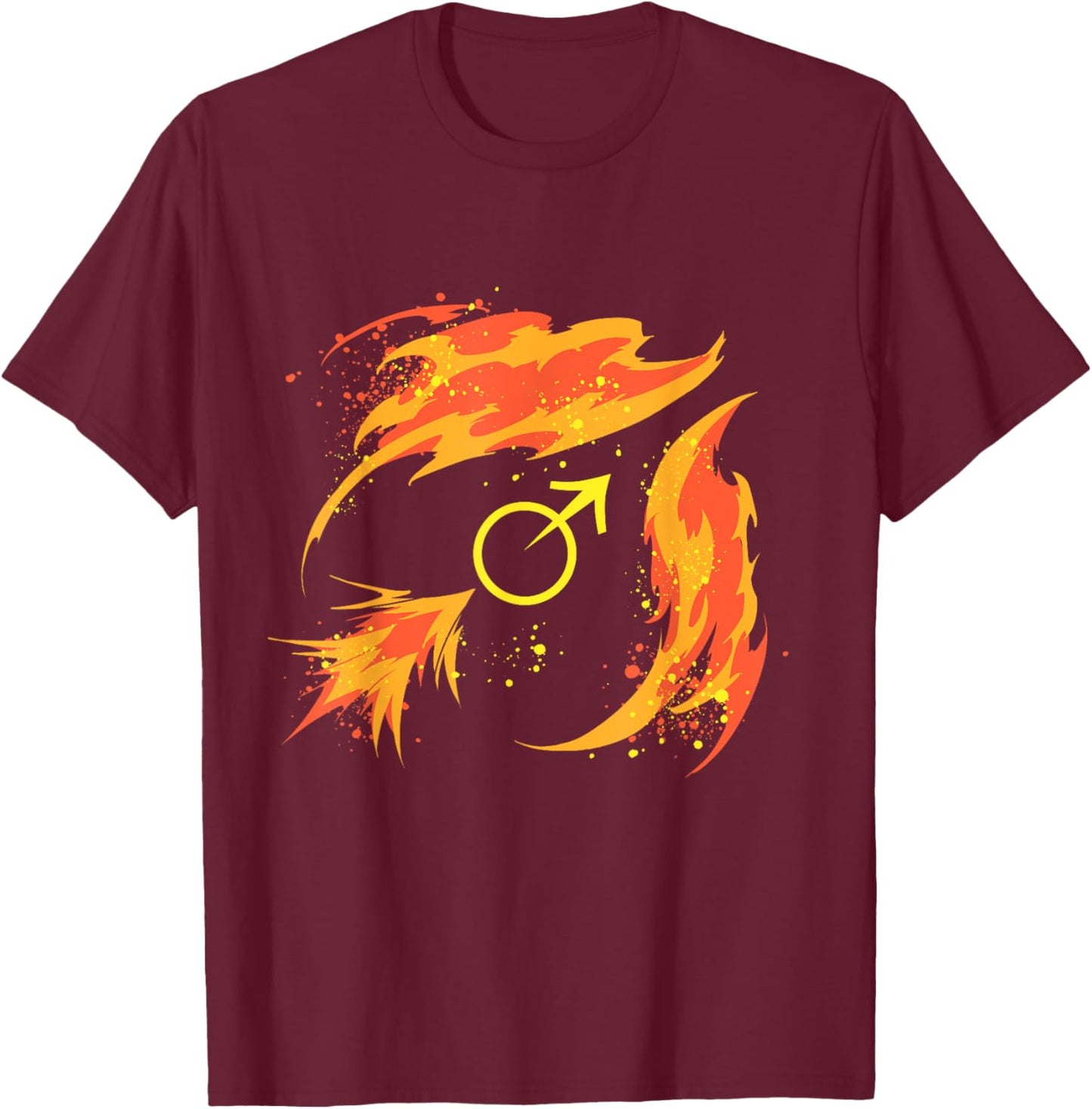 Sailor Fire Bow Mars Symbol Japanese Magical Anime Style T-Shirt - T-Shirt | Maroon