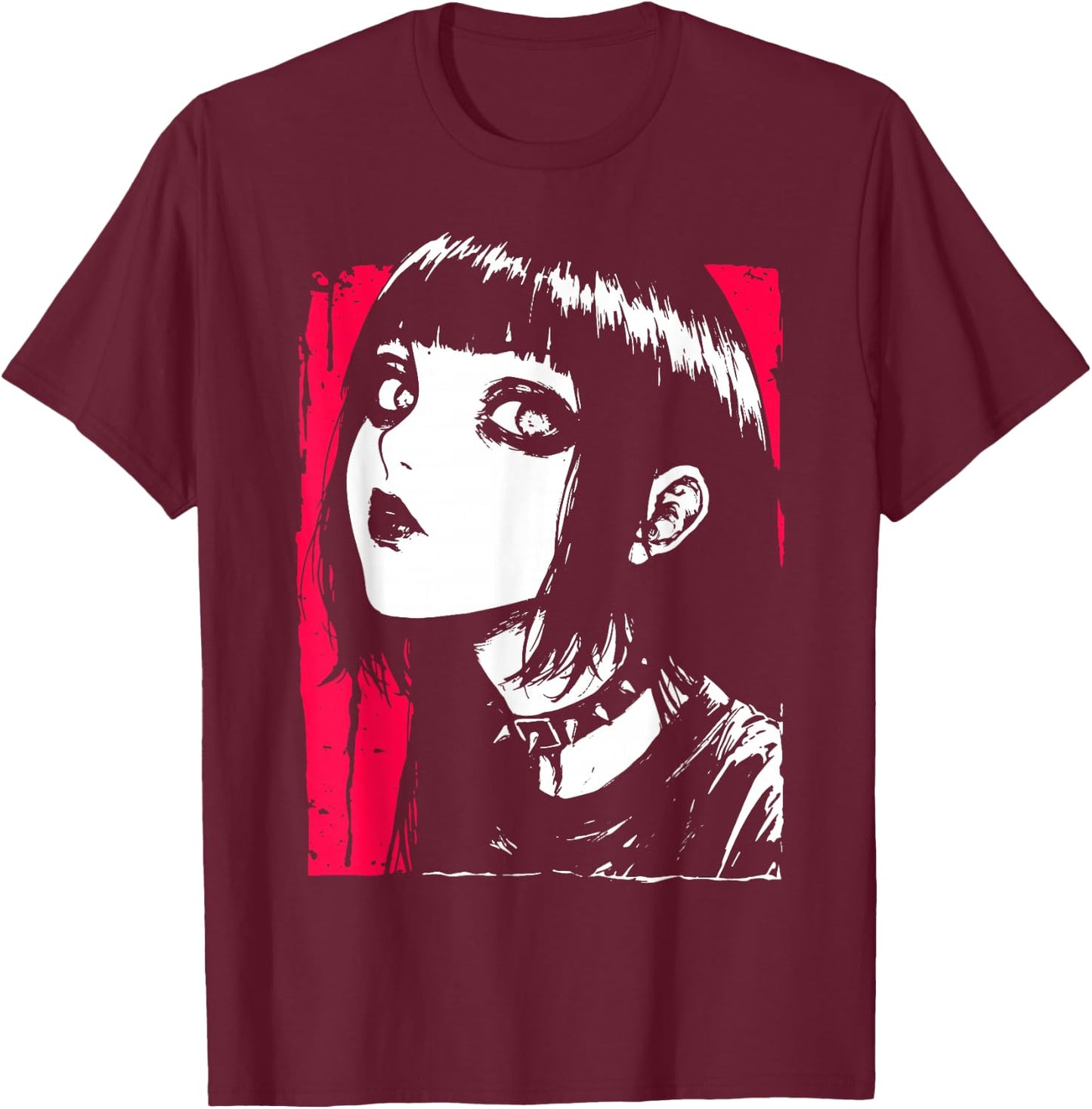 Horror Anime Manga | Japan Japanese Creepy Kawaii Goth Punk T-Shirt - T-Shirt | Maroon