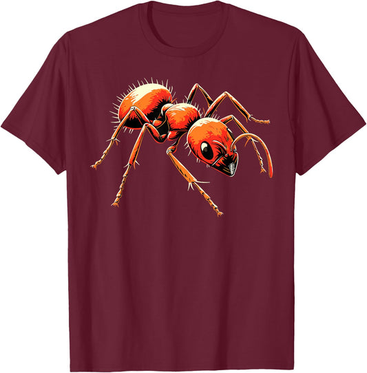 Ant Fire Ants Forest Ants Insect I Love Small Cute Ants T-Shirt - T-Shirt | Maroon