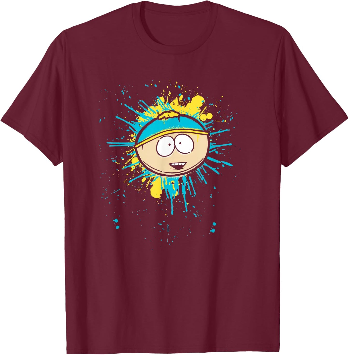 South Park Cartman Graffiti Splatter - Officially Licensed T-Shirt - T-Shirt | Maroon