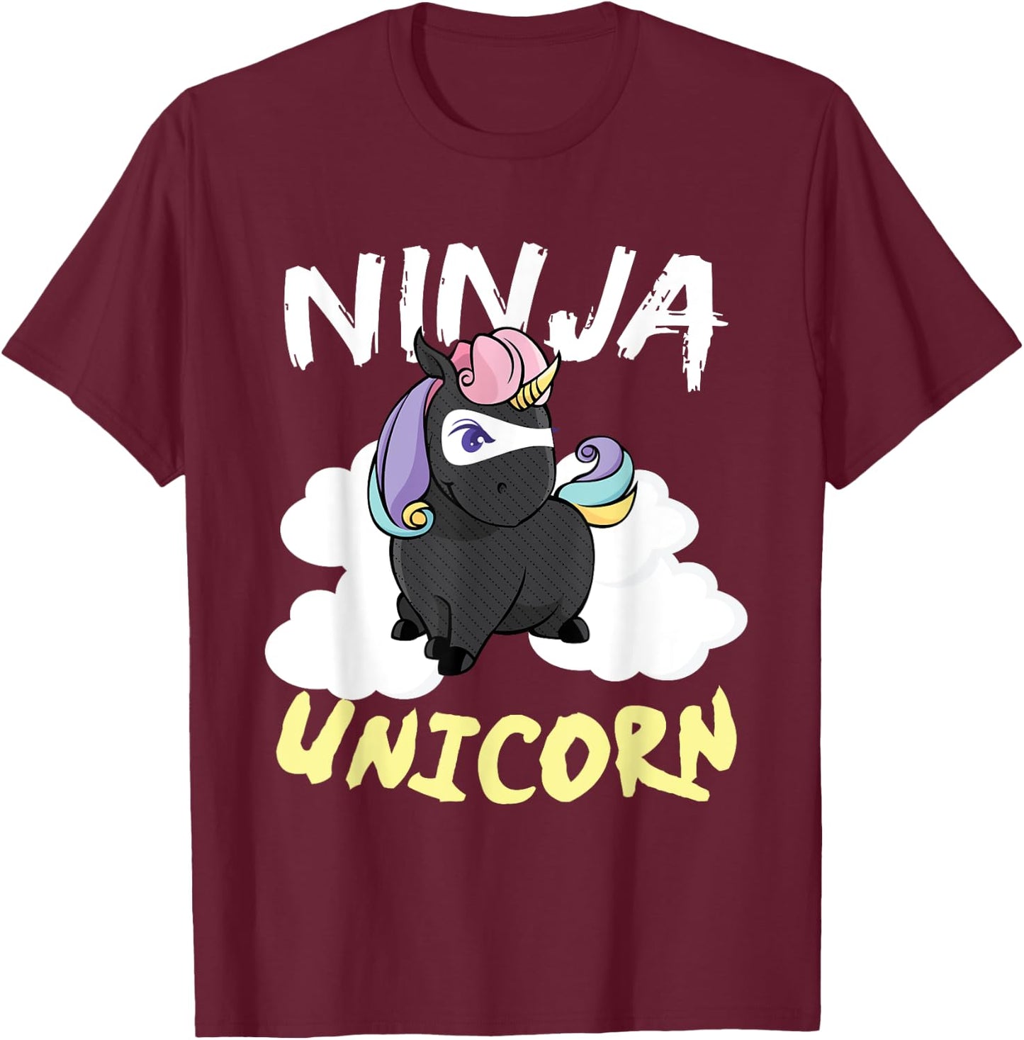 Funny Ninja Unicorn Martial Arts Unicorn Lover Gift T-Shirt - T-Shirt | Maroon