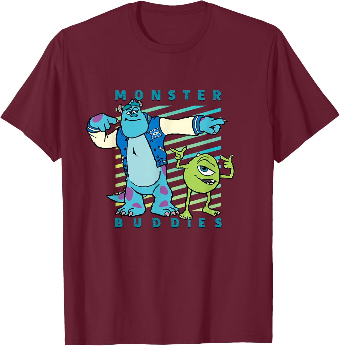 Disney PIXAR Sulley and Mike Wazowski Monster Buddies T-Shirt - T-Shirt | Maroon