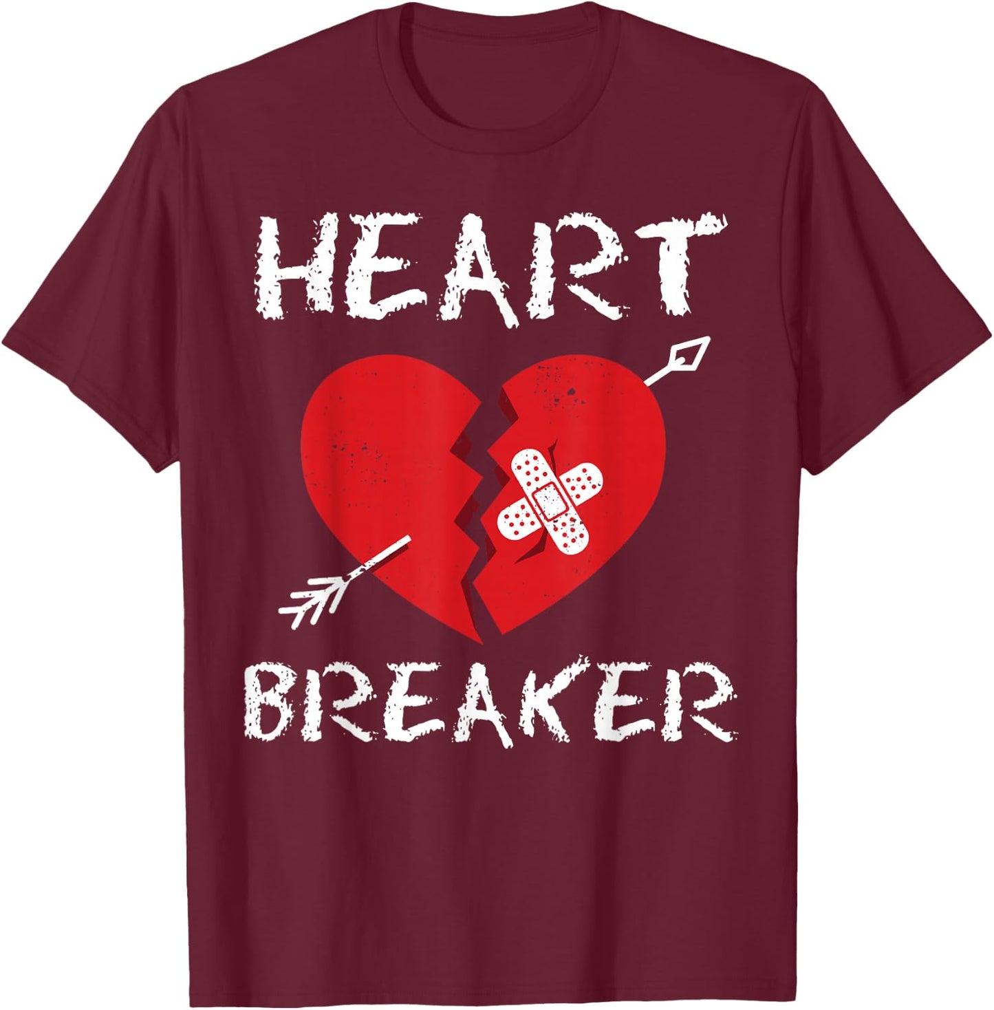 Valentine's Heart Breaker Gift Lovers T-Shirt - T-Shirt | Maroon