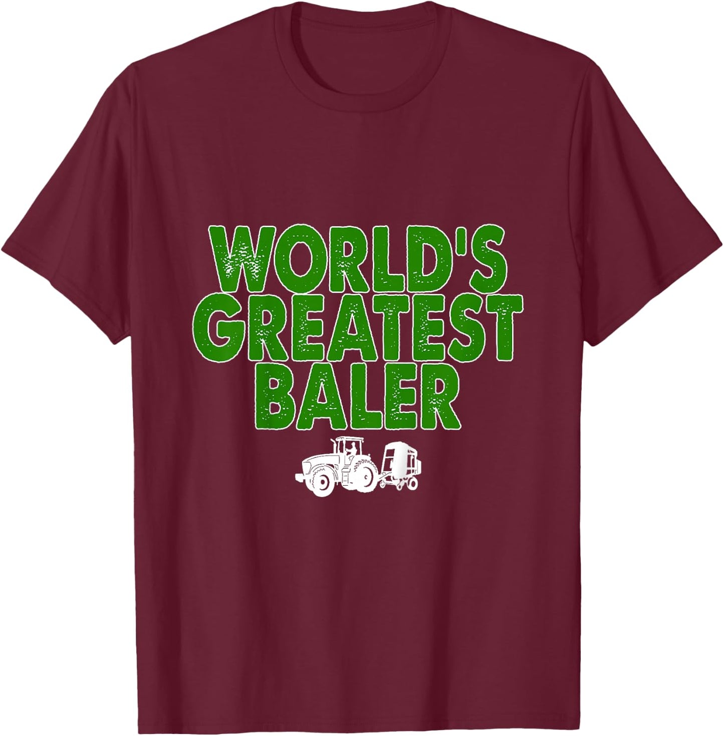 World's Greatest Baler Children's Farming T-Shirt - T-Shirt | Maroon
