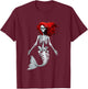 Skeleton Mermaid Halloween T-Shirt - T-Shirt | Maroon