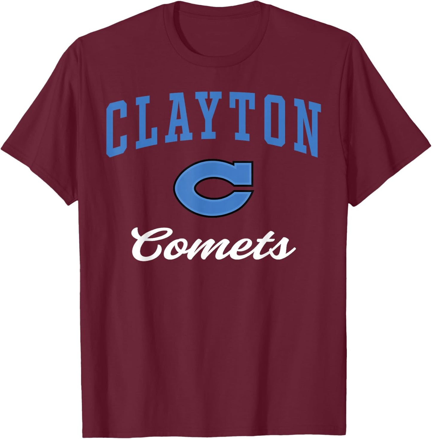 Clayton High School Comets T-Shirt - T-Shirt | Maroon