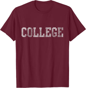 Retro College Funny Graduation Small T-Shirt - T-Shirt | Maroon