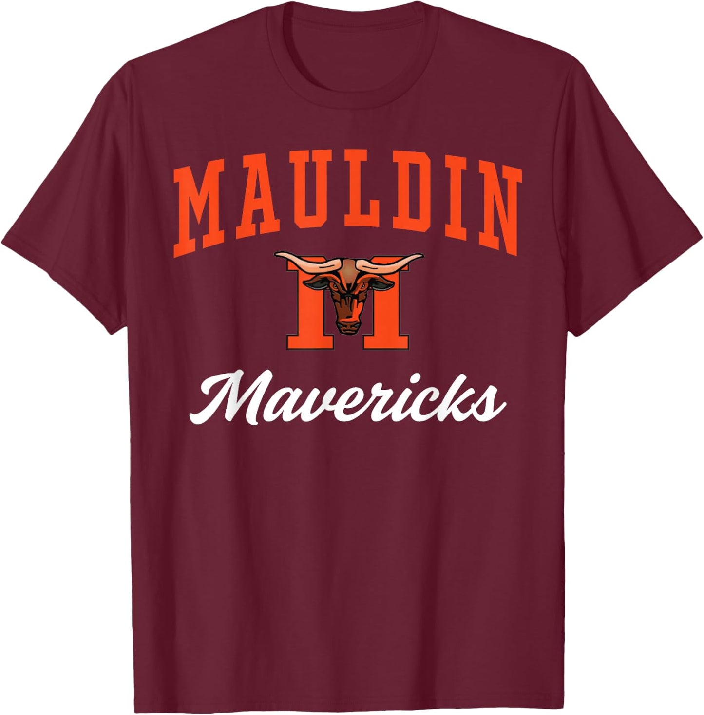 Mauldin High School Mavericks C3 T-Shirt - T-Shirt | Maroon