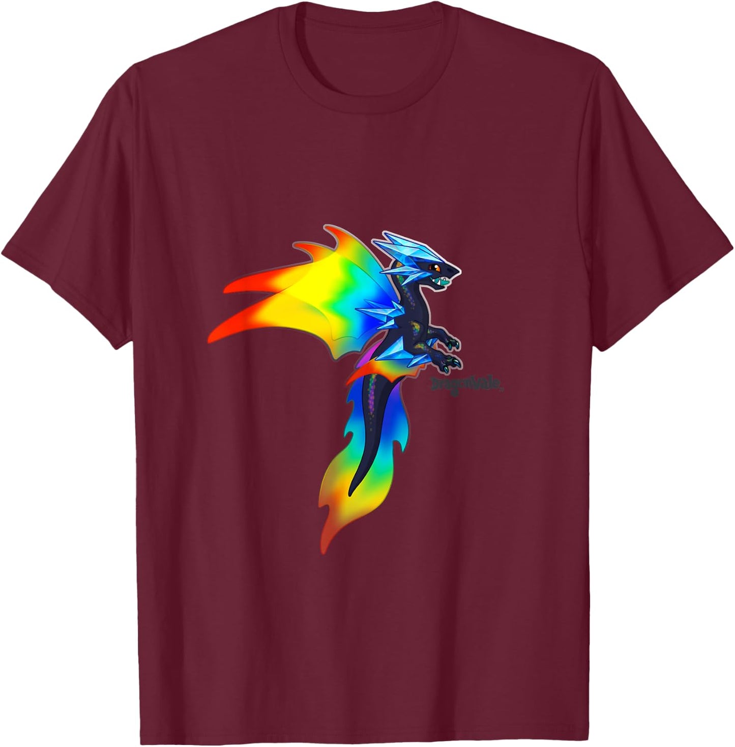 DragonVale: Prism Dragon T-Shirt - T-Shirt | Maroon