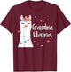 Grandma Llama Cute Llamas Lover Best Grandmother Ever T-Shirt - T-Shirt | Maroon