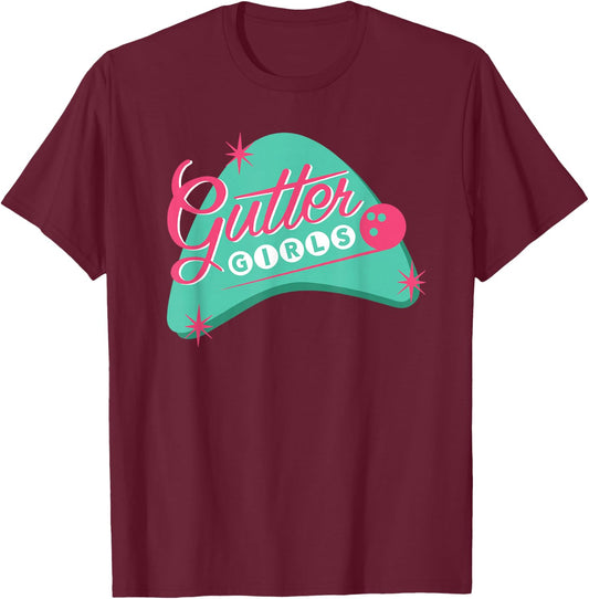 Gutter Girls Bowling League Team Shirt or Girls T-Shirt - T-Shirt | Maroon