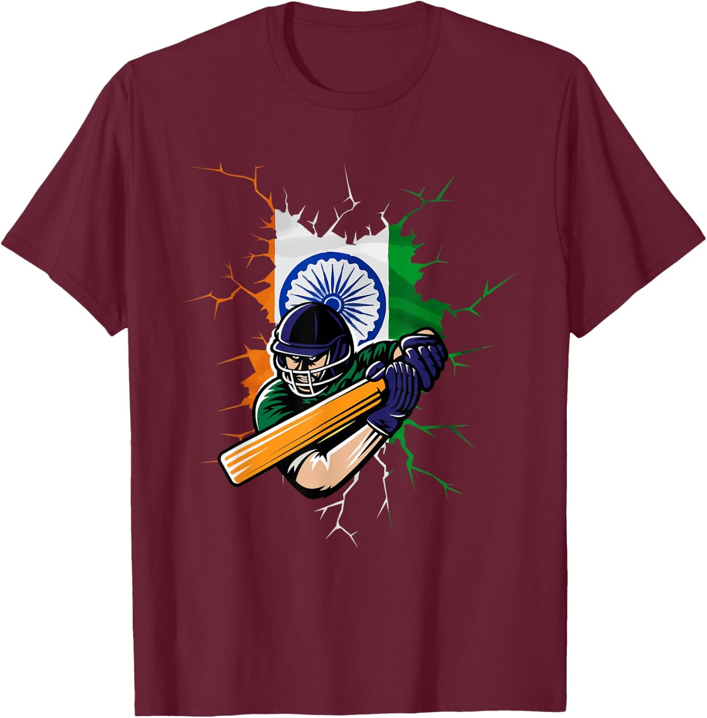India Cricket T Shirt National Fans Team Jersey Gift Indian T-Shirt - T-Shirt | Maroon