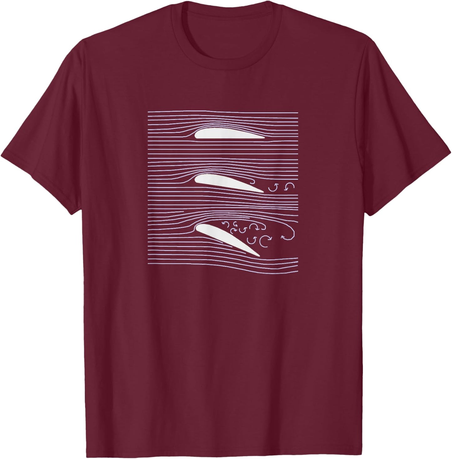 Aerospace Airfoil Stall Diagram T-Shirt - T-Shirt | Maroon