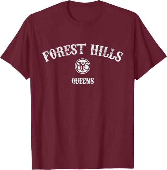 Forest Hills Queens New York T-Shirt - T-Shirt | Maroon