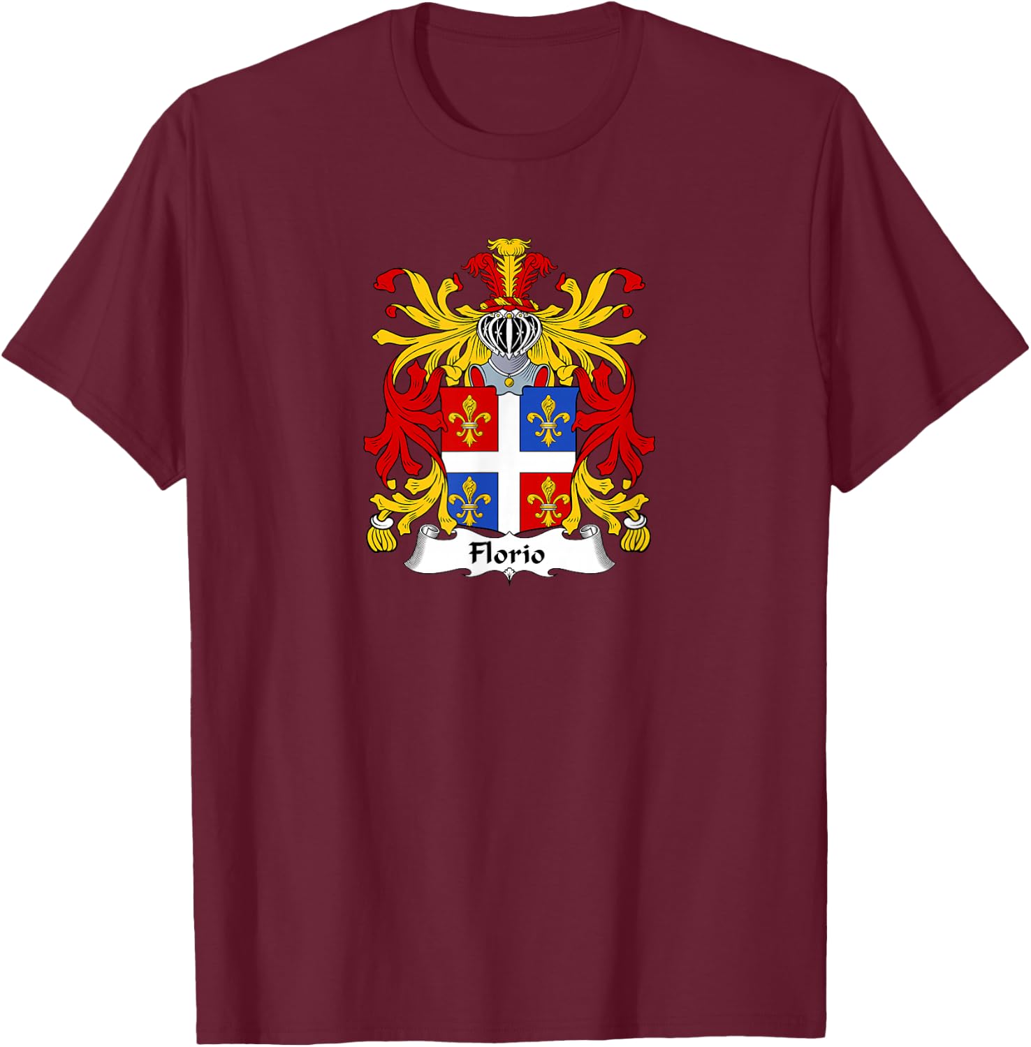 Florio Coat of Arms - Family Crest T-Shirt - T-Shirt | Maroon