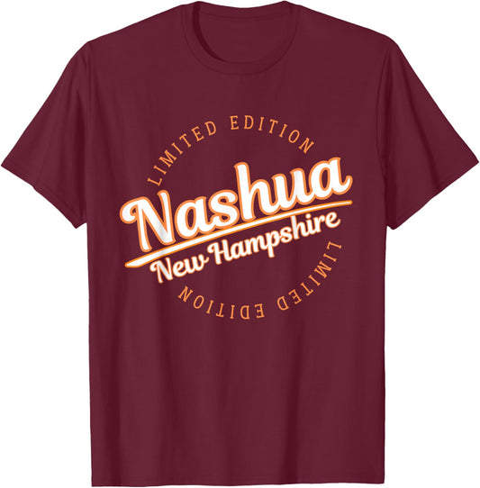 Retro Athletic Nashua NH Apparel T-Shirt - T-Shirt | Maroon