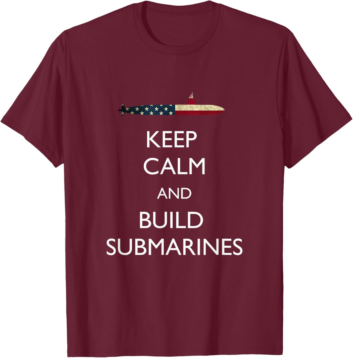 Build Submarines Military Los Angeles Virginia Class T-Shirt - T-Shirt | Maroon