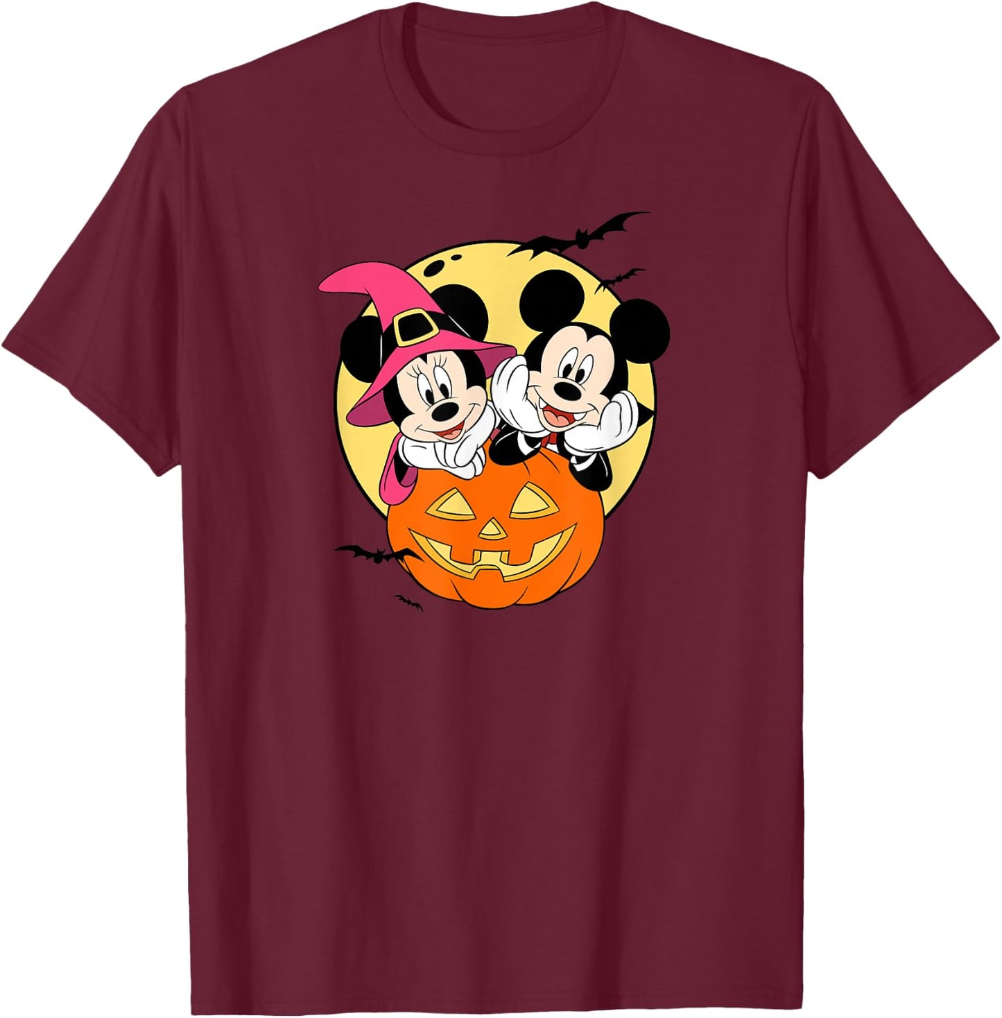 Disney - Mickey and Minnie Halloween T-Shirt - T-Shirt | Maroon