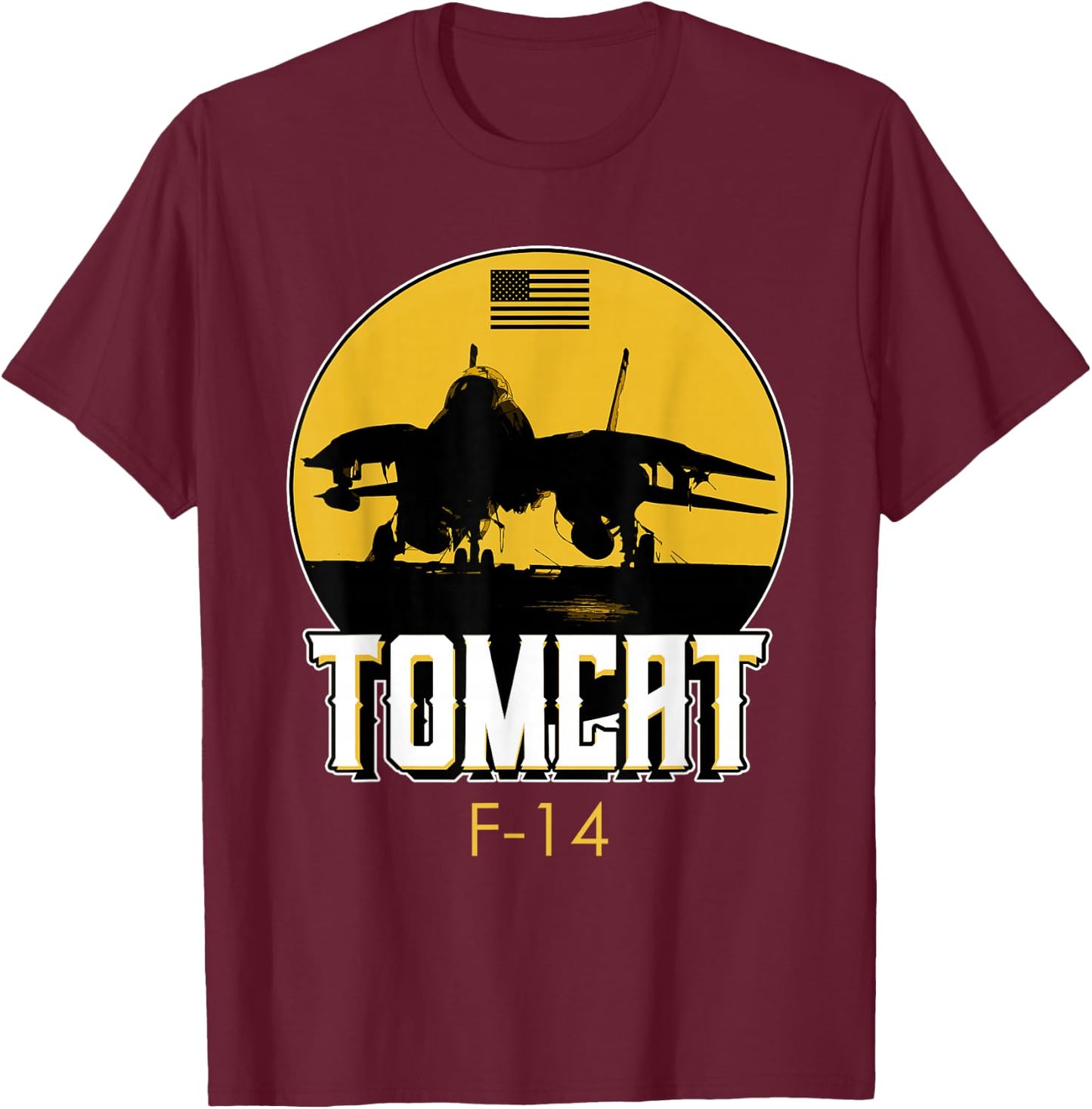 F-14 Tomcat Fighter Jet T-Shirt - T-Shirt | Maroon