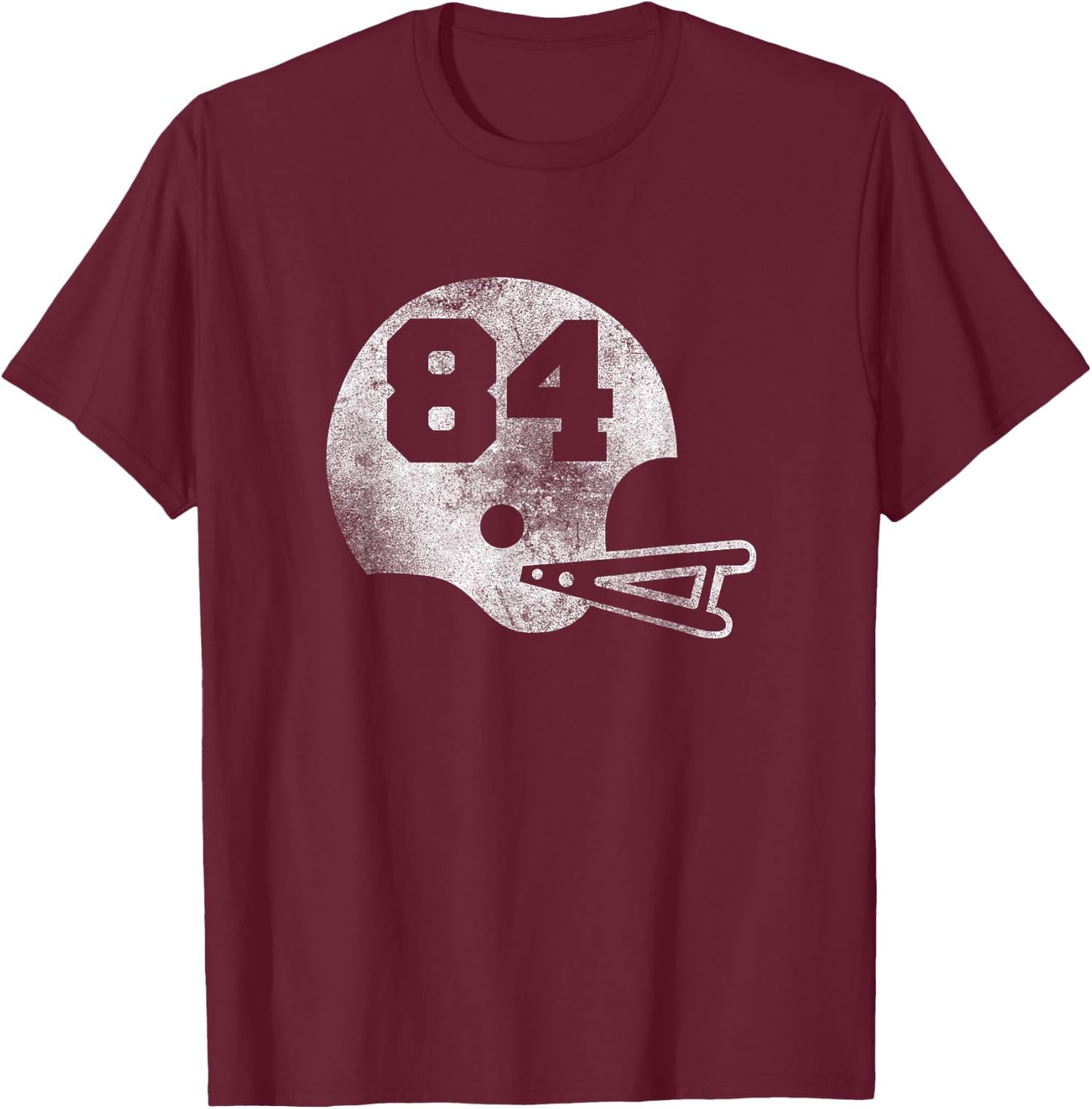 Vintage Football Jersey Number 84 Player Number T-Shirt - T-Shirt | Maroon