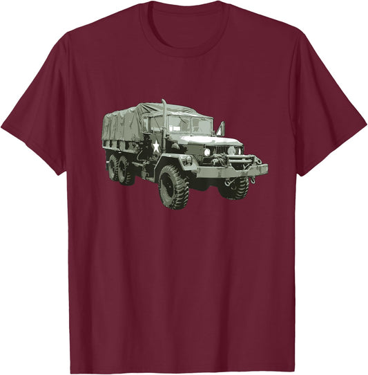Deuce And A Half M35 Series 2.5 Ton 6x6 Cargo Truck T-Shirt - T-Shirt | Maroon