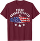 Proud Granddaughter Of Immigrants Shirt US America Freedom T-Shirt - T-Shirt | Maroon